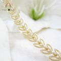 Y0099 Copper Decorative Herringbone Chain, Flat Arrow Designer Chain,Gold Leaf Chain 6.5mm